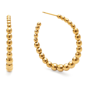 Pendientes Aro Bomb Acero Baño Oro