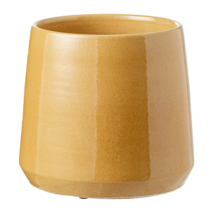 J-Line cache-pot Rond - céramique - ocre - medium -  Ø 23 cm