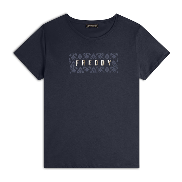 T-shirt in jersey leggero con grafica floreale