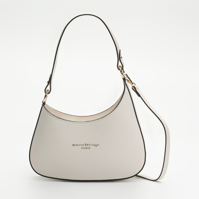 Bolso de hombro Aline - cuero - beige