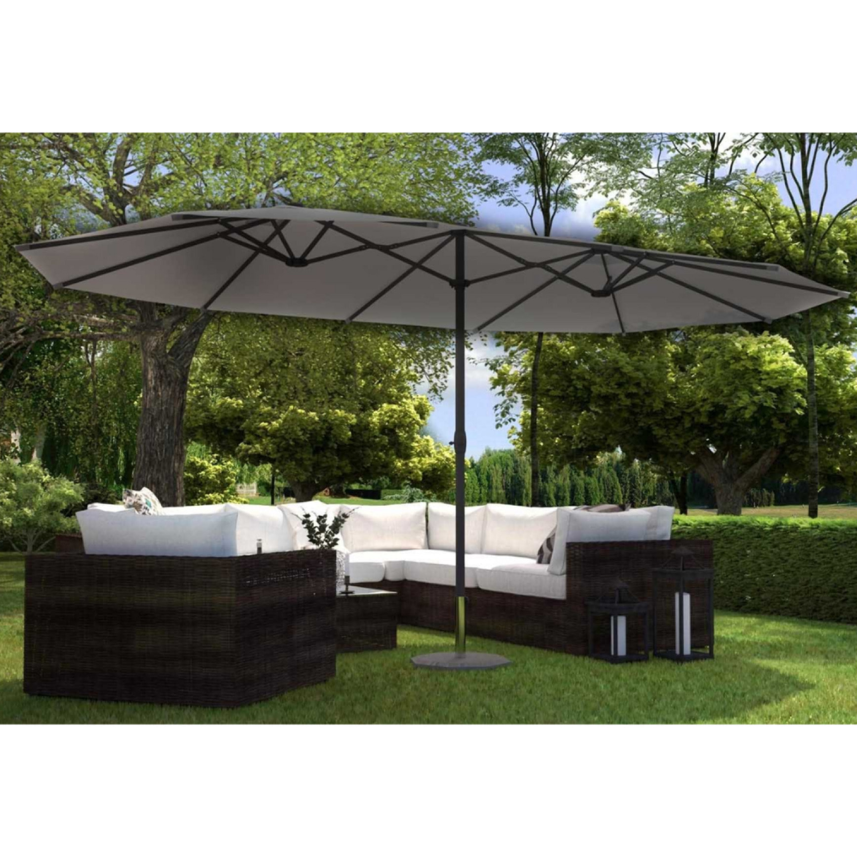Parasol double 2,7 x 4,6 m CABIATE