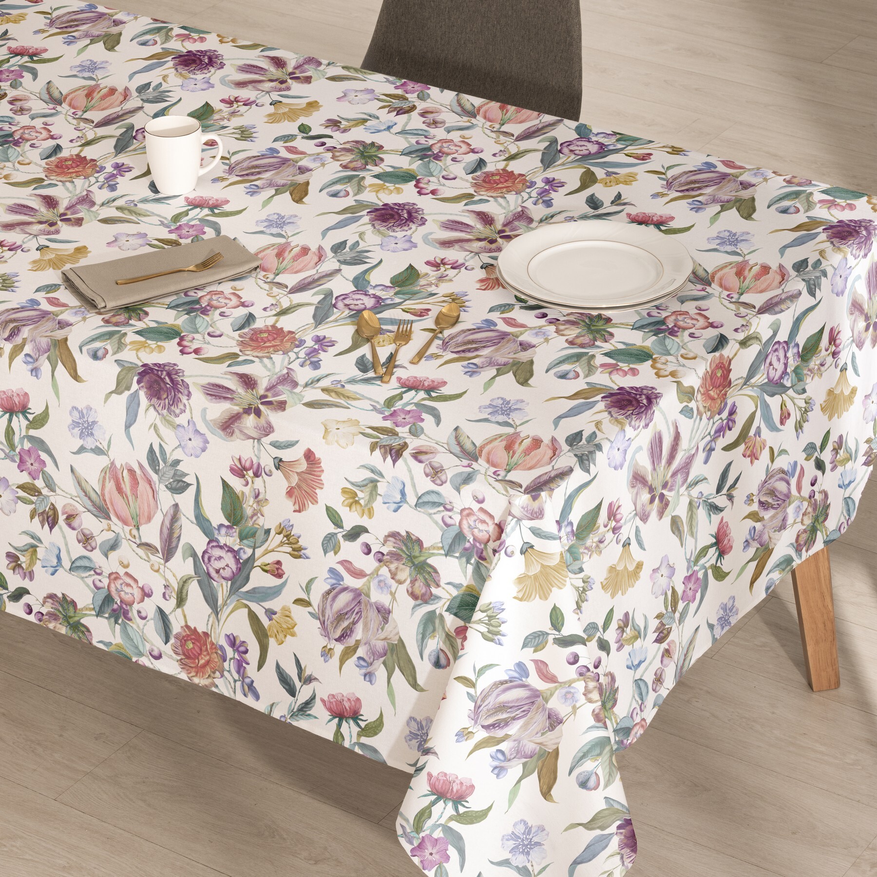 Mantel estampado antimanchas LISSI MULTICOLOR