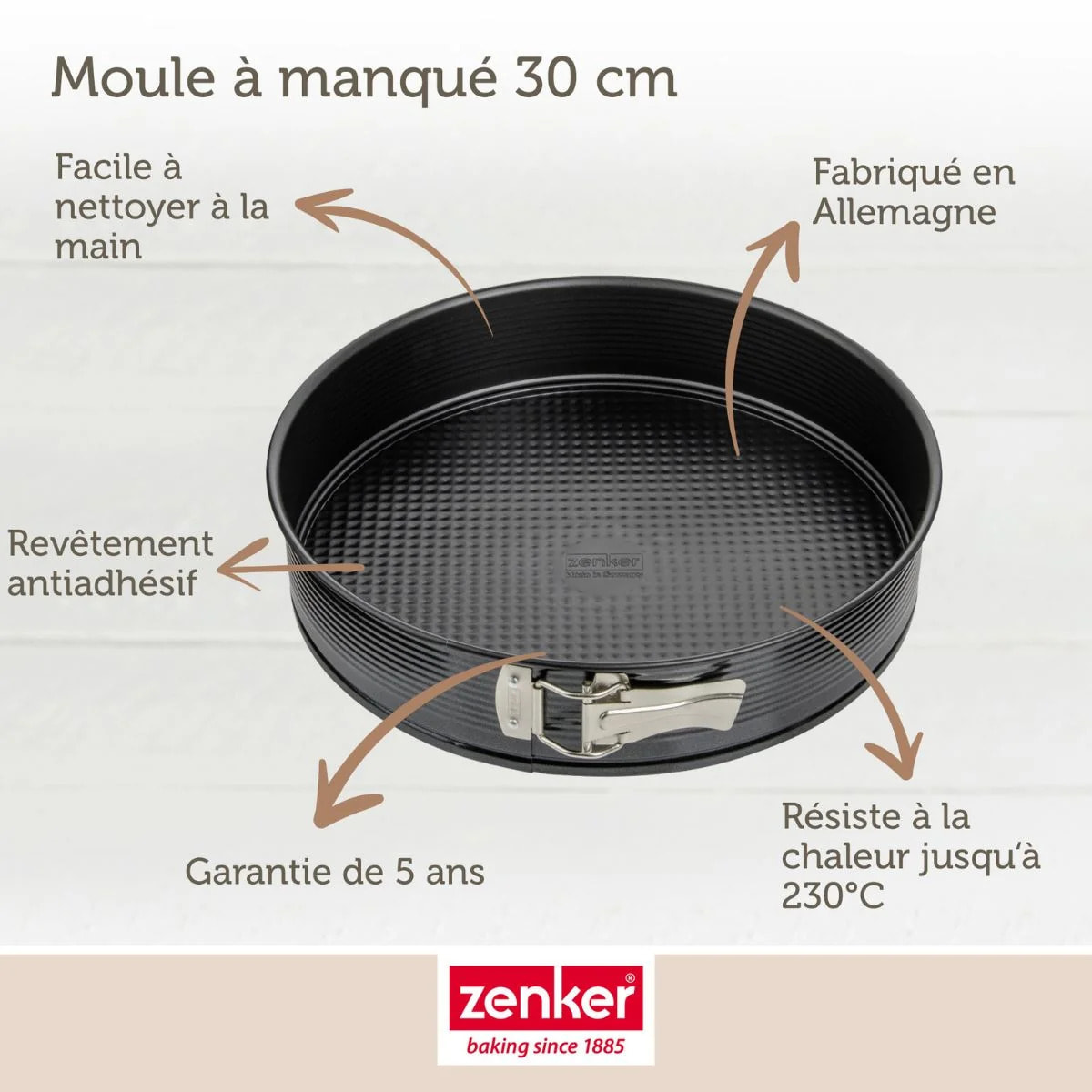 Set de 4 ustensiles de pâtisserie moule à manqué 2 bols et spatule Black metallic Black mettallic Zenker  Black mettallic
