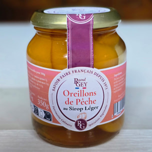 Oreillons de Pêches au Sirop Léger - 350g - France