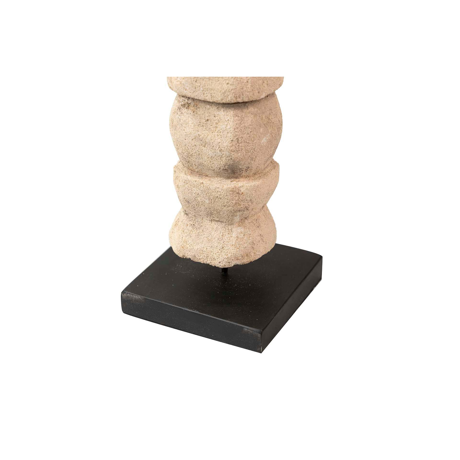 Set 3 Figuras Decorativas Beige 7x7x35, 7x7x40, 7x7x45 Cm