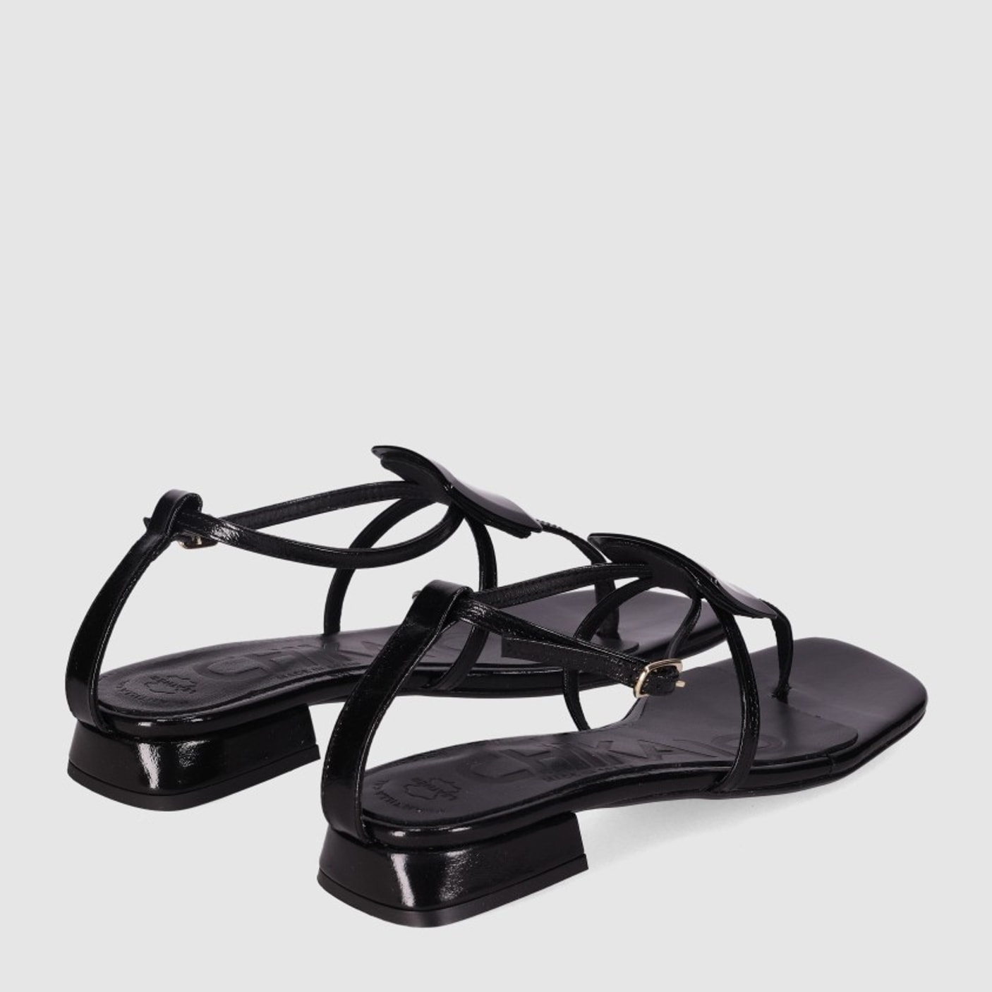 Sandalias - Negro - Tacón: 3 cm
