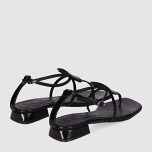 Sandalias - Negro - Tacón: 3 cm
