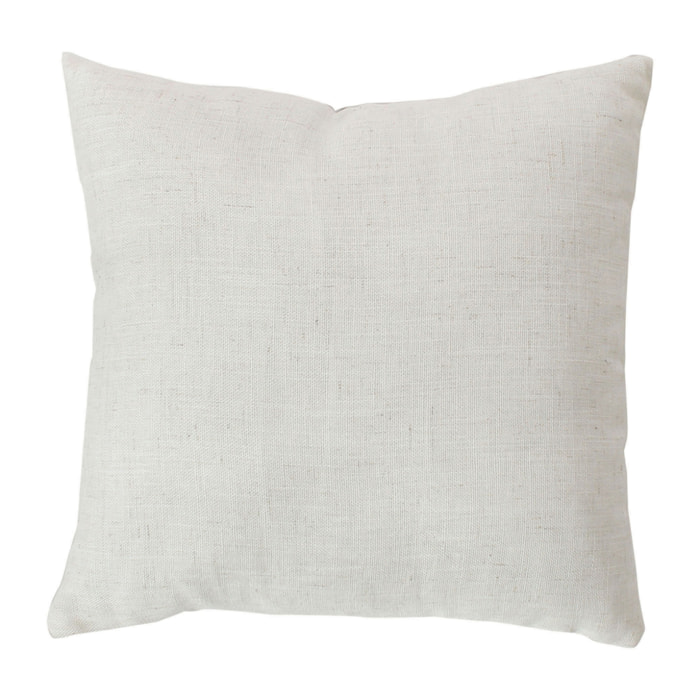 Coussin carré  - Effet lin - Ecru