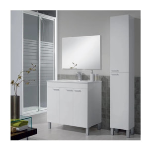Columna de baño Koncept 2 puertas Blanco brillo