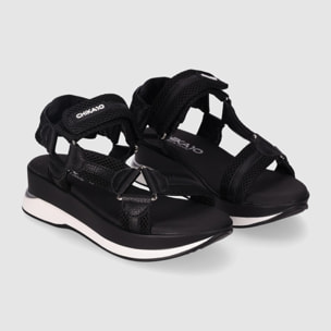 Sandalias de Tejido - Negro - Tacón: 5 cm