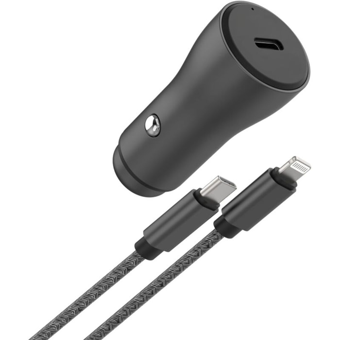 Chargeur allume-cigare ADEQWAT 30W USB-C + Cable lightning