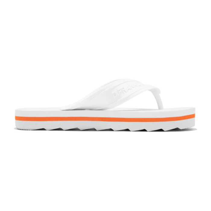 Sandalias Estilo Chancla Con Tira Dedo Mujer Flop Summer Club Blanco