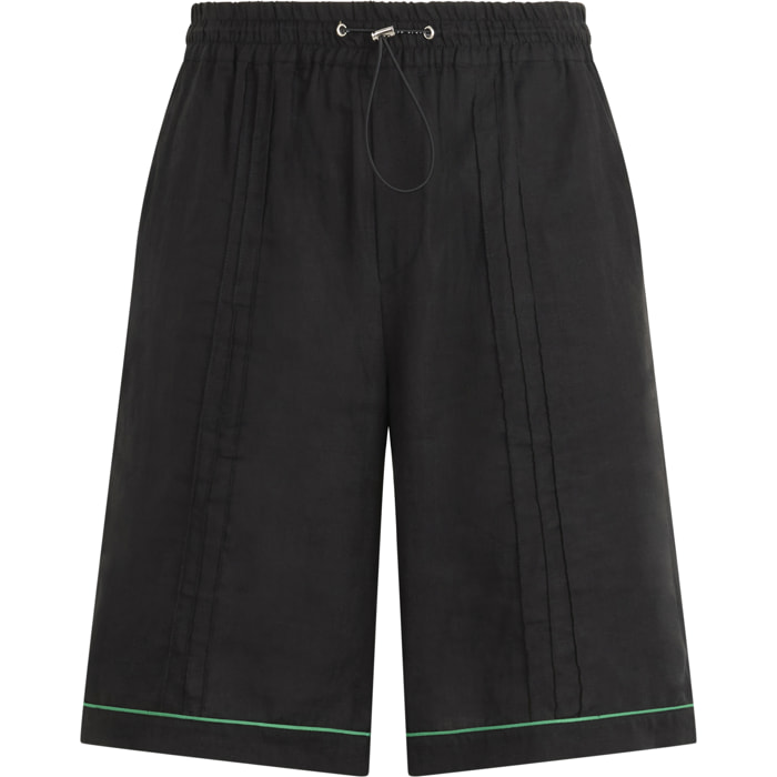 PHILIPP PLEIN Linen Drawstring Shorts Plein Tennis