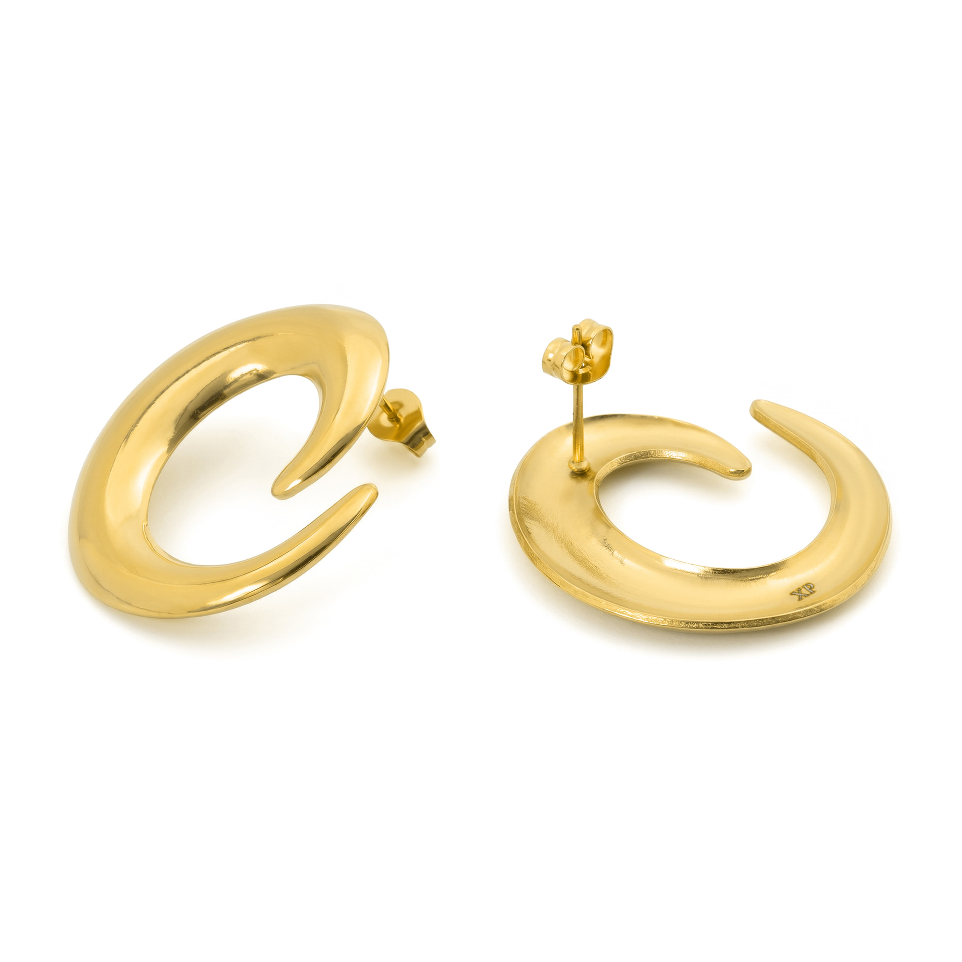 Pendientes Lesma acabado oro amarillo 18k