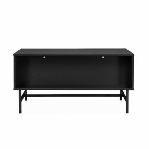 Table basse. Bazalt. un tioir. deux espaces de rangement. L 100 x l 59 x H 50.2cm