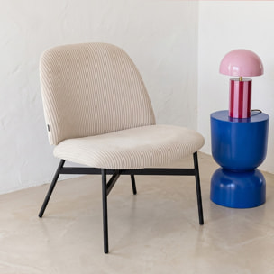 Fauteuil en velours côtelé - PETRA