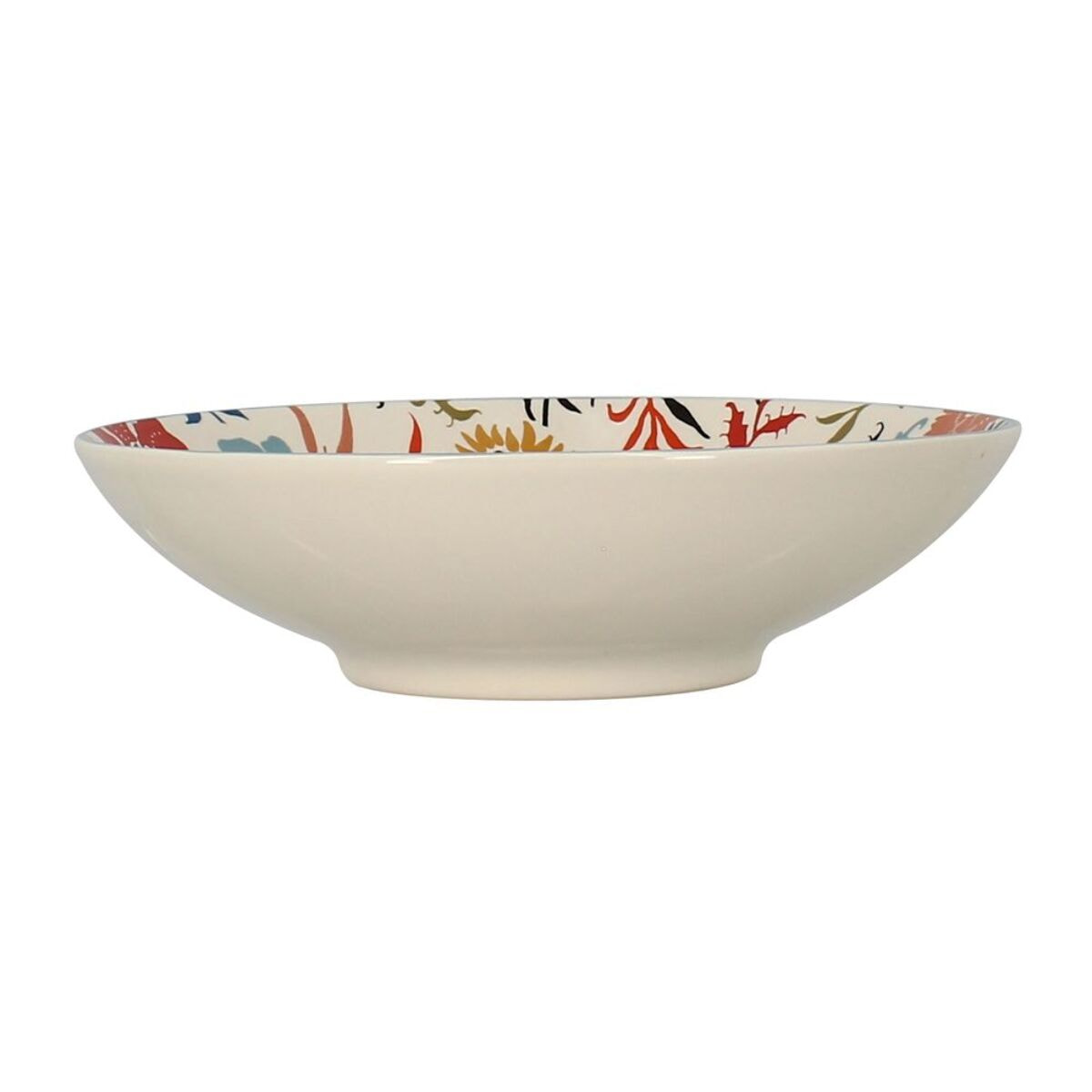 Lot de 6 assiettes calottes florales en grès 19cm JAIPUR