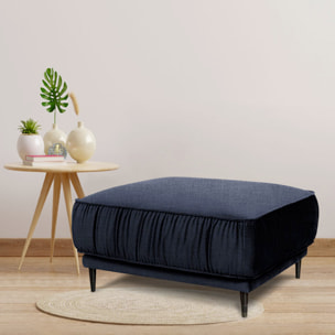 Pouf taille L Fiorenzo Tissu Bleu