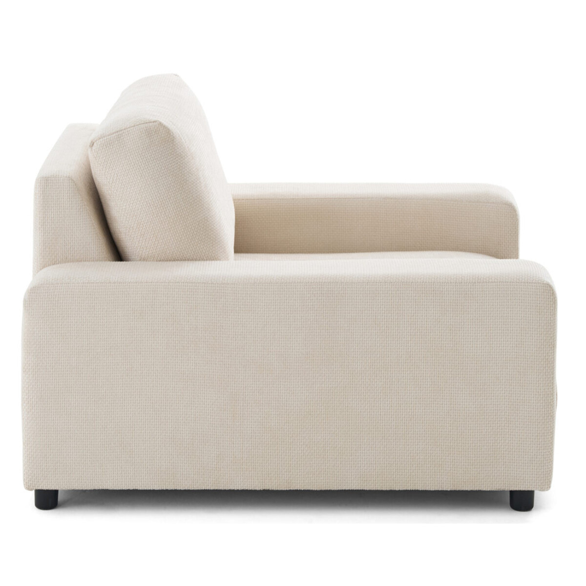 Pivoine - fauteuil en velours texturé - Beige