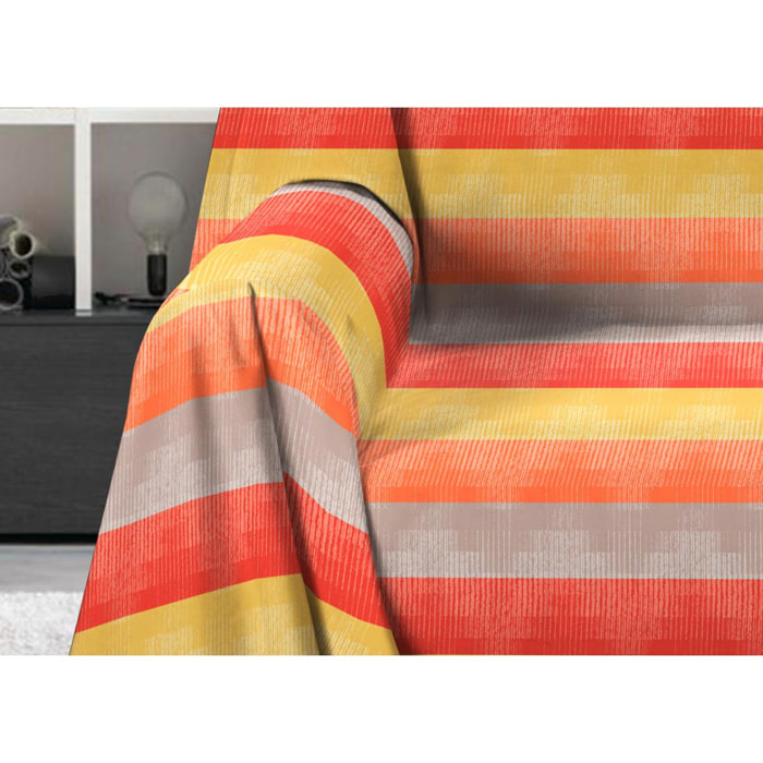 Telo Arredo Multiuso Copritutto 100% Cotone Color Arancio