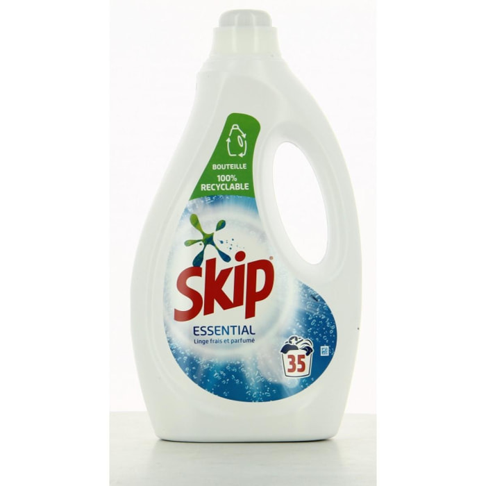 Pack de 3 - SKIP Lessive Liquide Essential Action 1,75 l 35 lavages