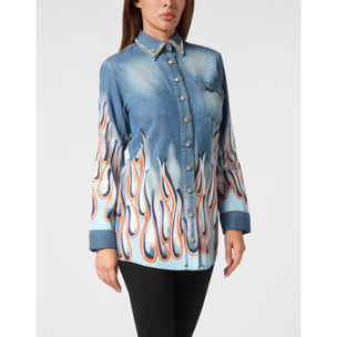 PHILIPP PLEIN Camisa vaquera RACING