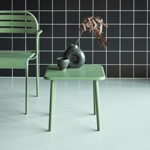 Table basse de jardin carrée acier  AMÉLIA