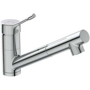 Robinet de cuisine avec douchette IDEAL STANDARD Ceralook bec bas chromé