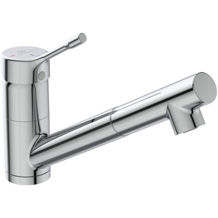 Robinet de cuisine avec douchette IDEAL STANDARD Ceralook bec bas chromé