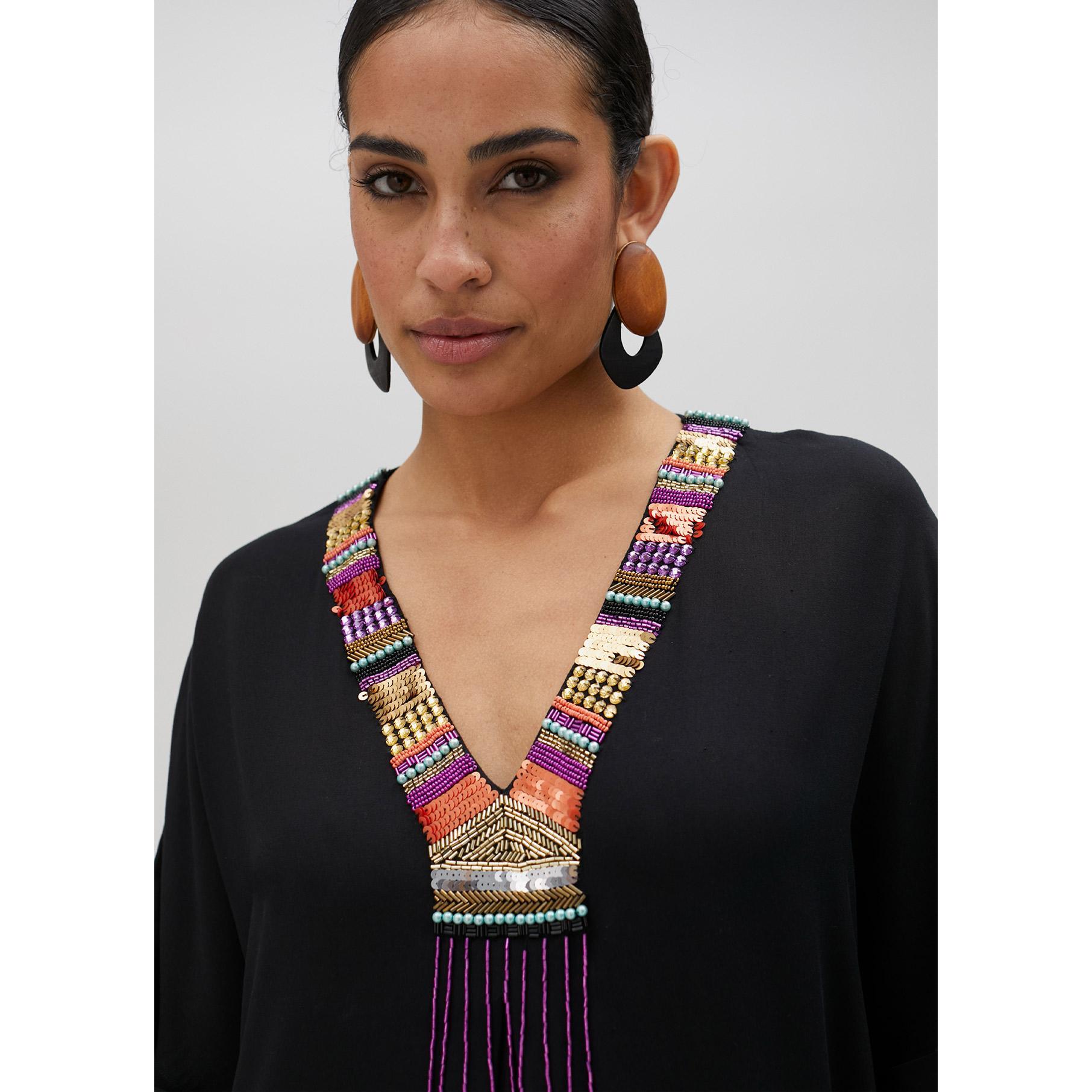 Kurta vestito midi con strass