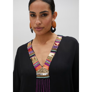 Kurta vestito midi con strass