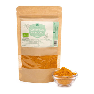 PLANETA HUERTO | Curry en Polvo Ecológico 150 g en Doypack – Combinación de Especias Saludables y Sabores Exóticos