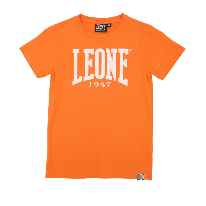 T-shirt maniche corte da bambino in cotone Leone Basic
