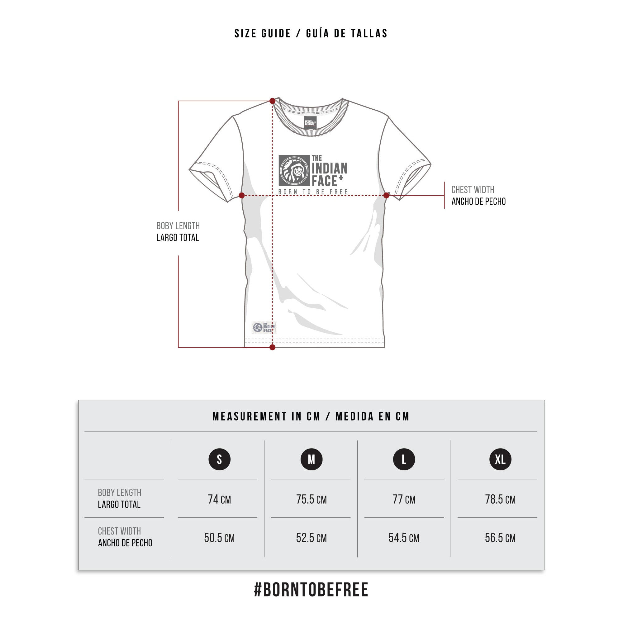 Camisetas The Indian Face Born to be Free Rose para hombre y para mujer