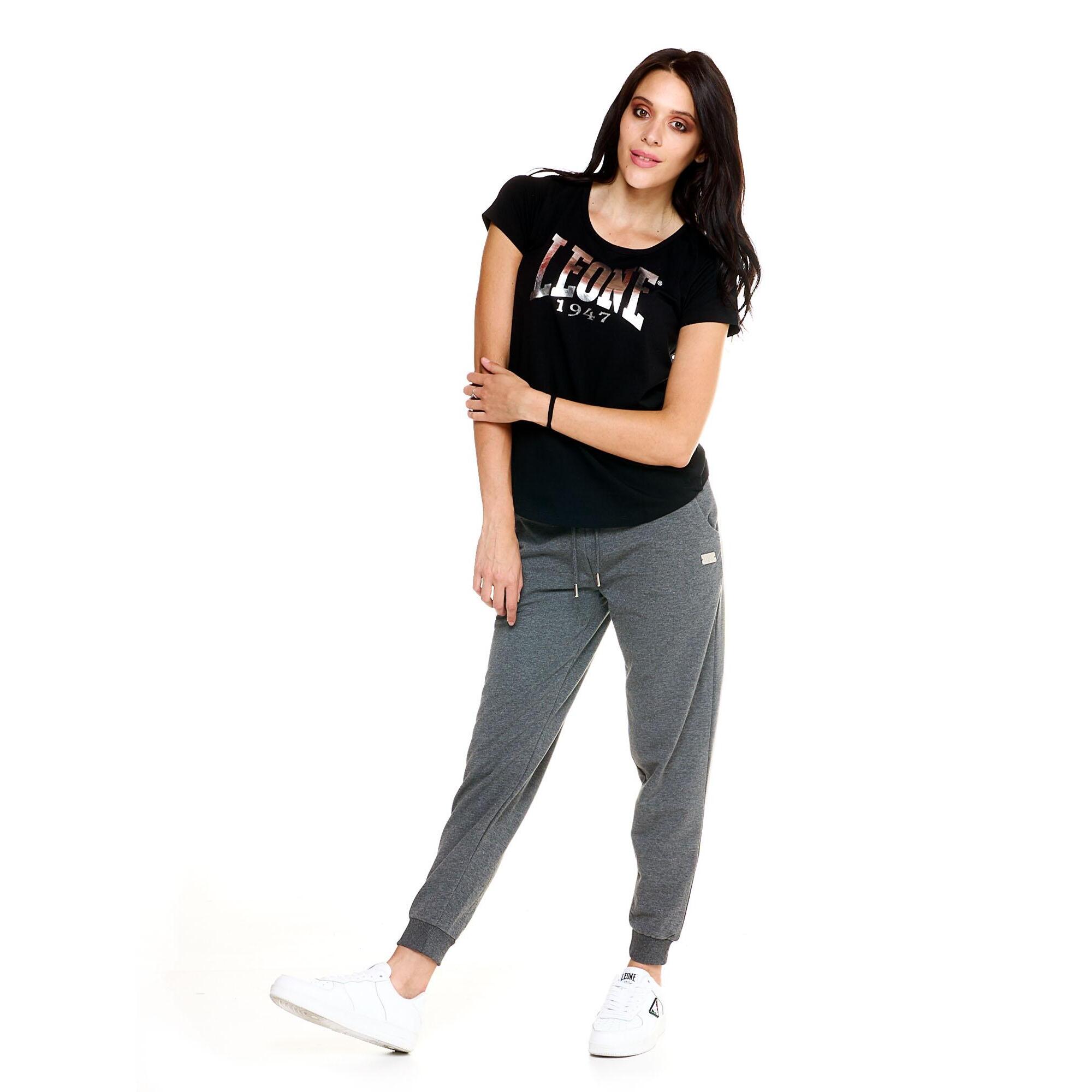 Camiseta de mujer con logo metalizado Leone Basic