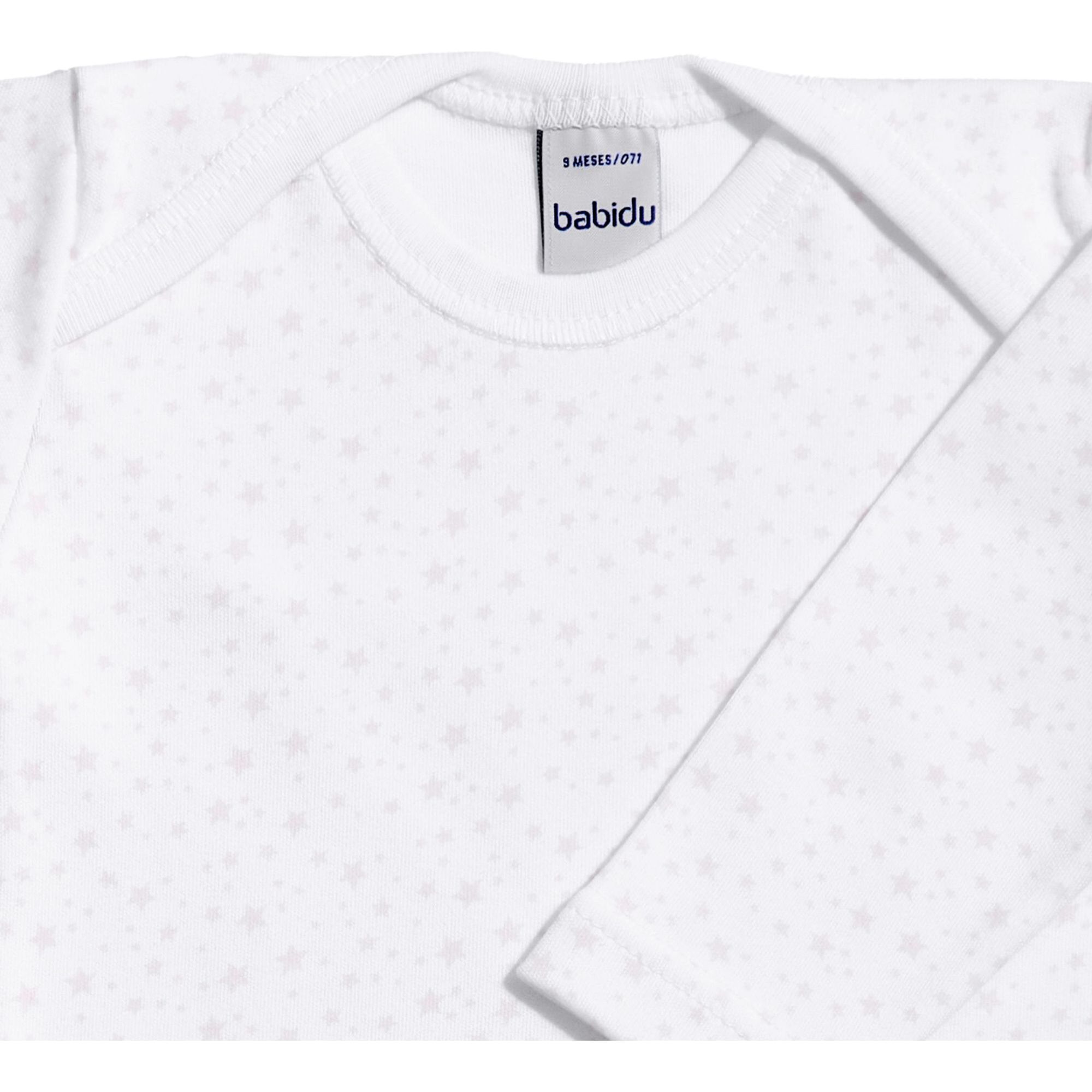 Body bebé manga larga cuello estrellitas