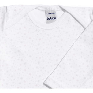 Body bebé manga larga cuello estrellitas