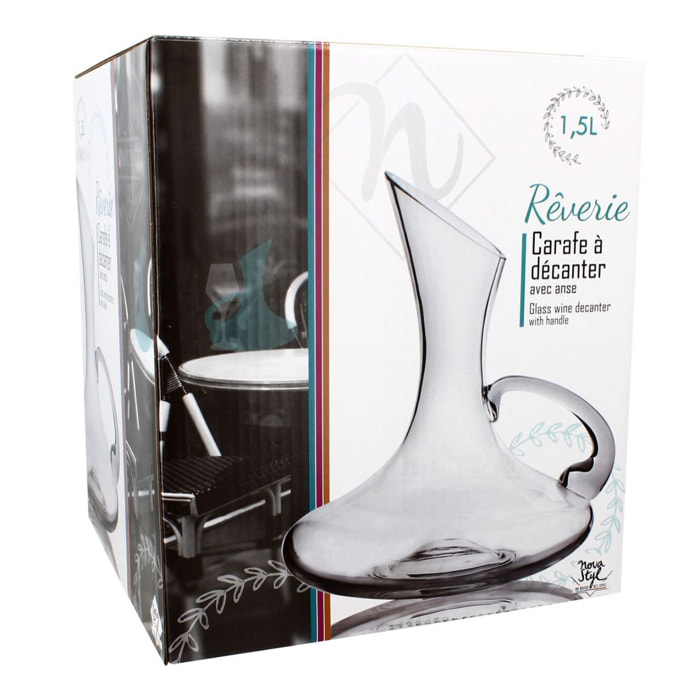 Carafe à décanter 1,5L en verre avec anse REVERIE