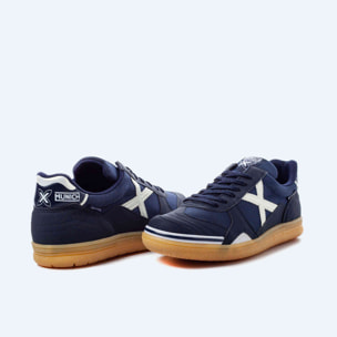 MUNICH GRESCA 13 Zapatillas fútbol sala Diseño Azul Marino y Blanco