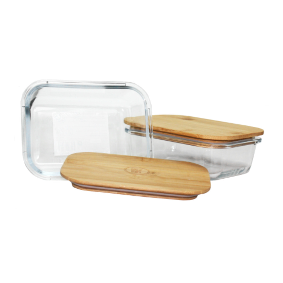 Lot de 2 plats rectangulaires avec couvercle, BO BYO