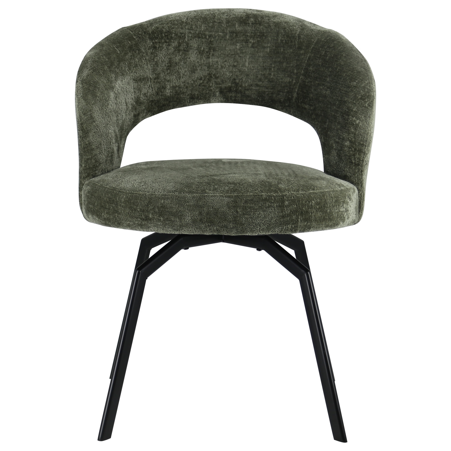 Chaise en chenille verte EHBA