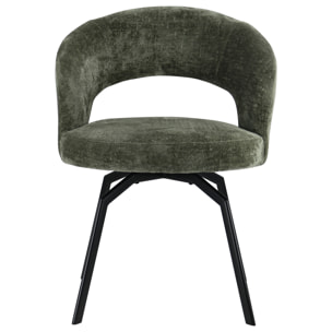 Chaise en chenille verte EHBA