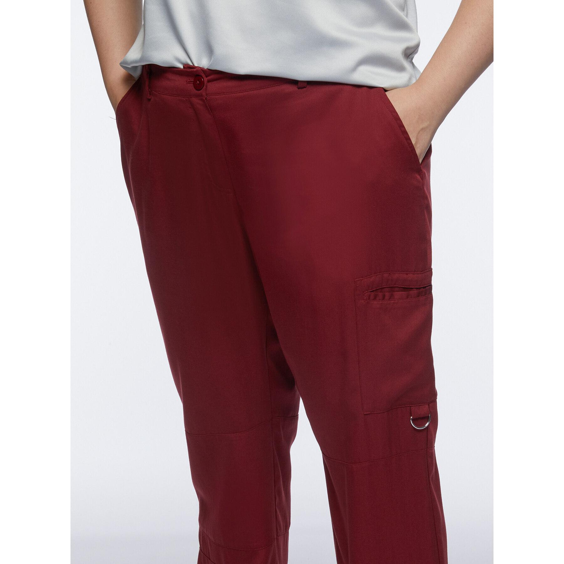 Fiorella Rubino - Pantalones cargo de lyocell - Rojo