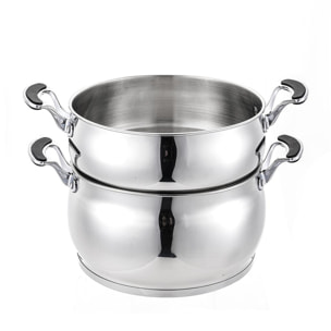 Couscoussier - acier inoxydable 18/8 - argenté