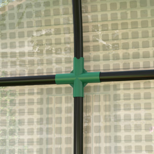 Invernadero Pequeño Invernadero de Exterior con Doble Puerta con Cremallera y Cubierta de PE Invernadero para Cultivar Plantas Flores 200x100x178 cm Blanco