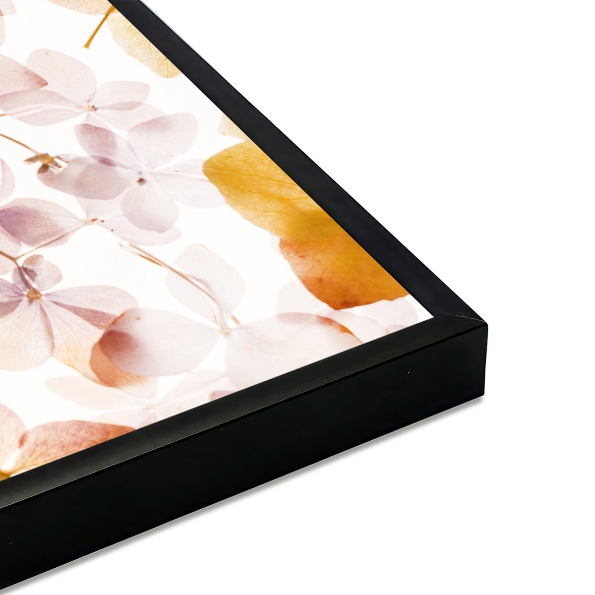 Affiche florale lumineuse affiche encadréee affiche cuisine Affiche + cadre en métal - Noir