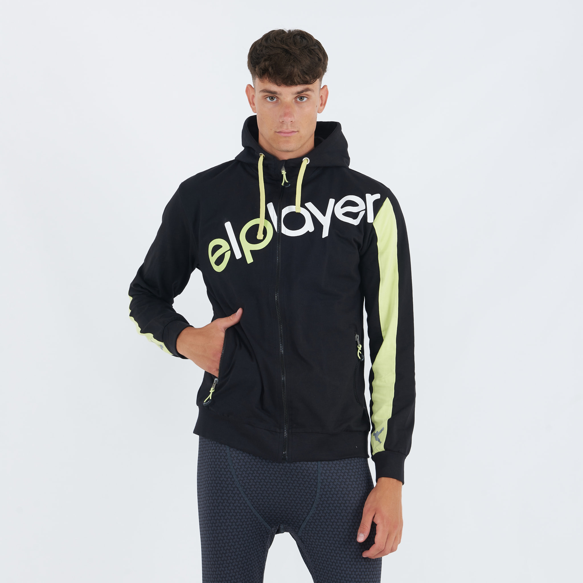 Felpa in jersey con zip e cappuccio Profeo