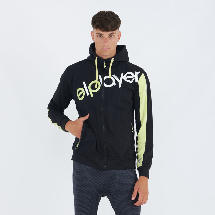 Felpa in jersey con zip e cappuccio Profeo