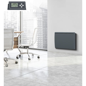 Radiateur a inertie ceramique 1000W Horizontal et bombe Gris