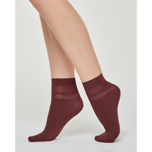 Calzino coprente Olivia con righe trasparenti